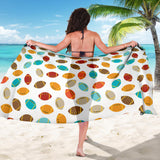 Colorful American Football Ball Pattern Sarong