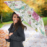 Hand Drawn Butterfly Rose Umbrella