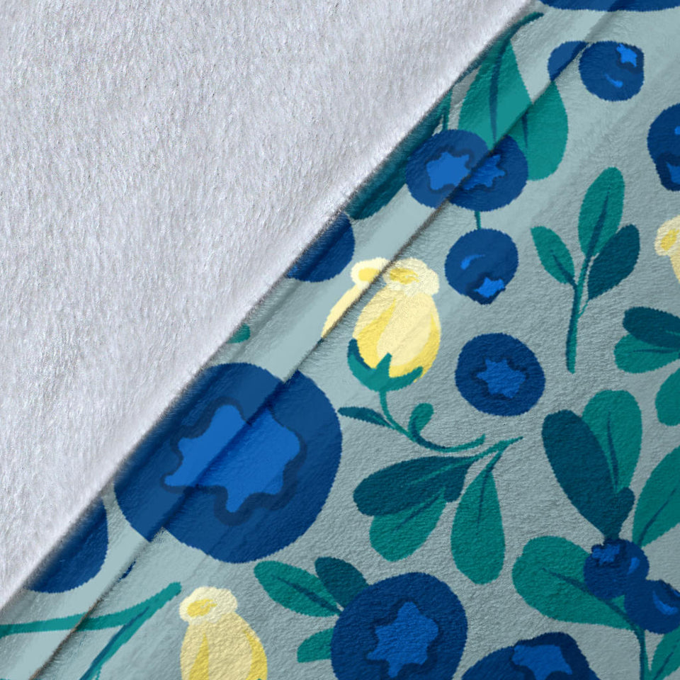 Blueberry Design Pattern Premium Blanket