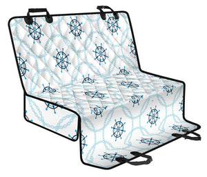 Nautical Steering Wheel Chain Dog Car Seat Covers