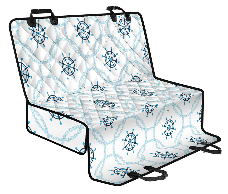 Nautical Steering Wheel Chain Dog Car Seat Covers