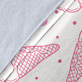 Hand Drawn Ice Cream Pattern Premium Blanket