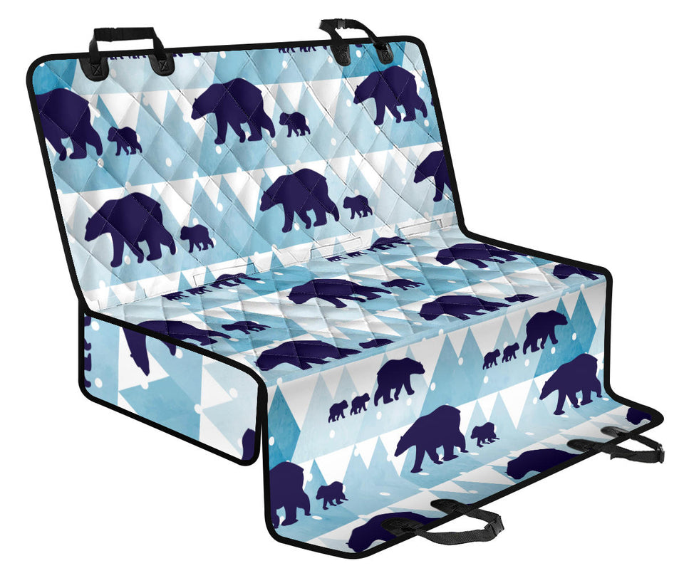 Polar Bear Winter Snow Pattern Dog Car Seat Covers