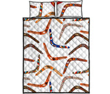 Boomerang Australian aboriginal ornament pattern Quilt Bed Set