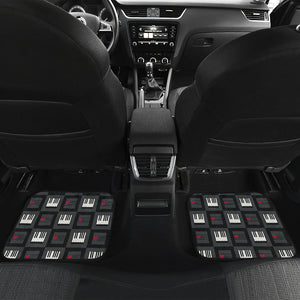 Piano Pattern Print Design 05 Front and Back Car Mats