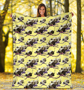 Ostrich Pattern Print Design 04 Premium Blanket