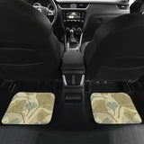 Ginkgo Leaves Design Pattern Front And Back Car Mats