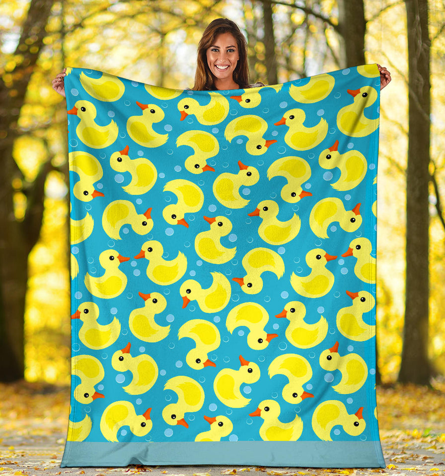 Duck Toy Pattern Print Design 04 Premium Blanket