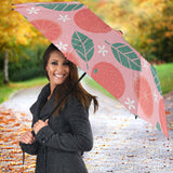 Grapefruit Leaves Flower Pink Background Umbrella