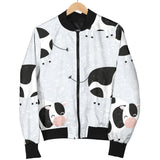 Cute Cows Pattern Women'S Bomber Jacket