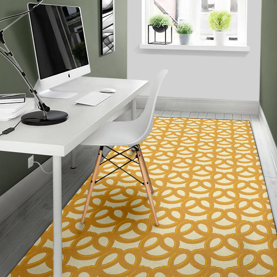 Pretzels Pattern Print Design 01 Area Rug
