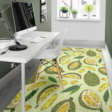 Durian Leaves Pattern Background Area Rug