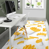 French Fries White Paper Box Pattern Area Rug