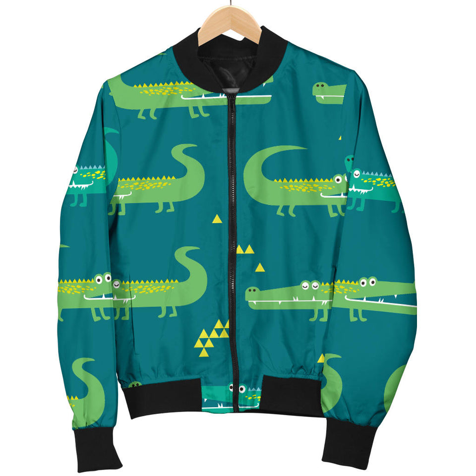 Crocodile Pattern Women'S Bomber Jacket