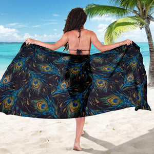 Beautiful Peacock Feather Pattern Sarong