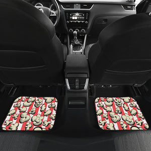 Popcorn Pattern Print Design 05 Front and Back Car Mats