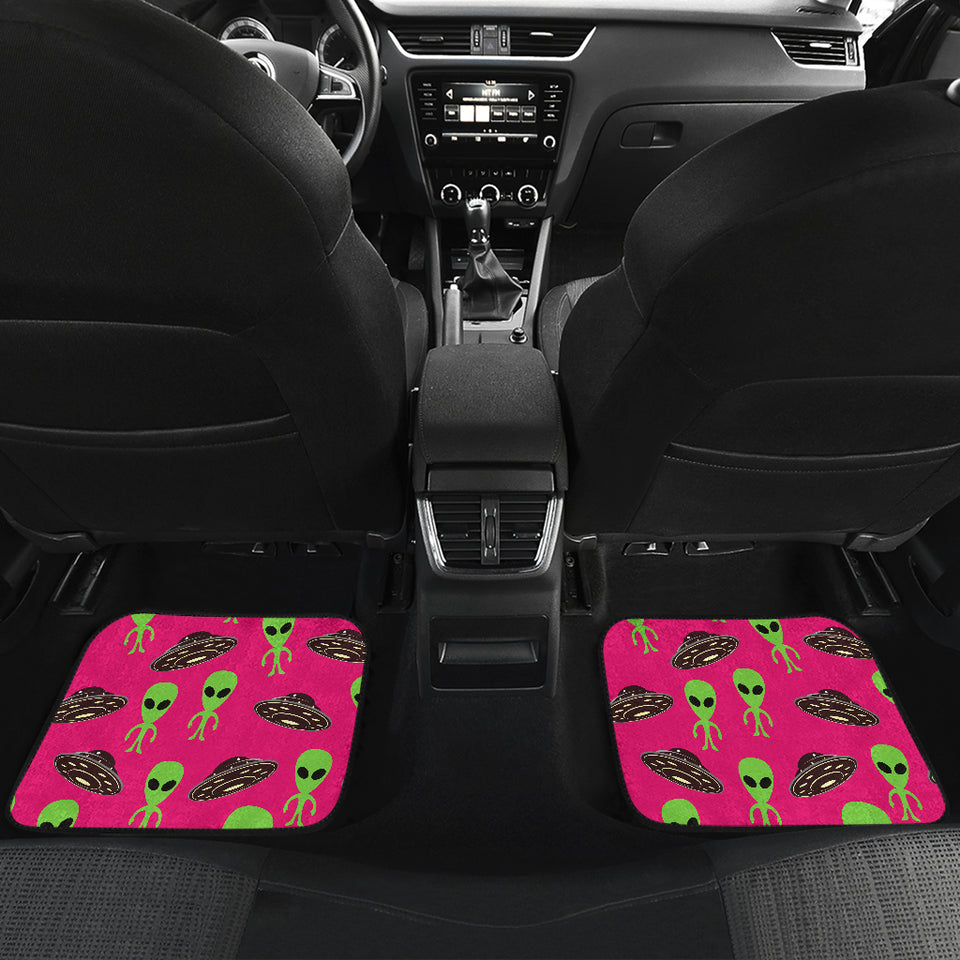 Alien Pattern Print Design 03 Front and Back Car Mats