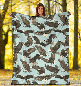 Eagle Pattern Print Design 01 Premium Blanket