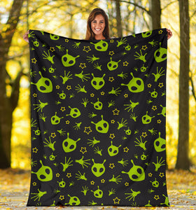 Alien Pattern Print Design 02 Premium Blanket