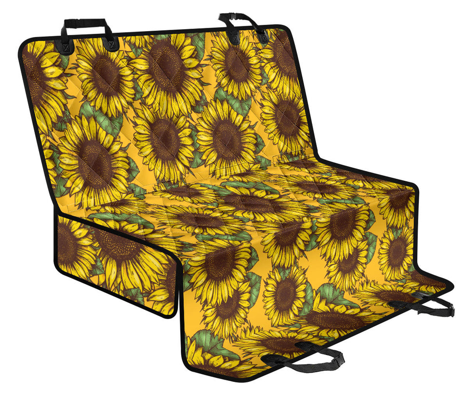 Sunflower Pattern Dog Car Seat Covers