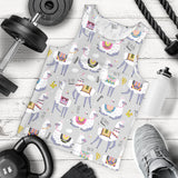 Cute Llama Alpaca pattern Men Tank Top