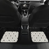 Dog Paws Pattern Print Design 03 Front and Back Car Mats