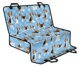 Beagle Dog Blue Background Pattern Dog Car Seat Covers