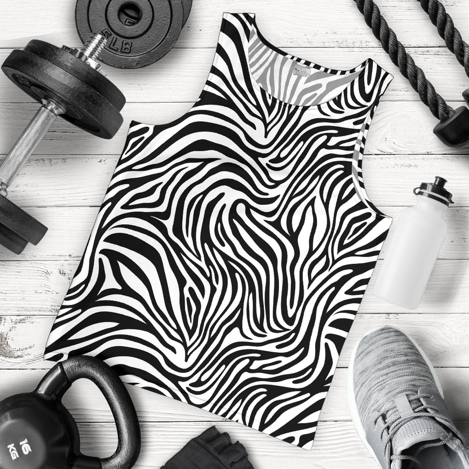 Zebra skin pattern Men Tank Top