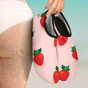 Strawberry Beautiful Pattern Aqua Shoes