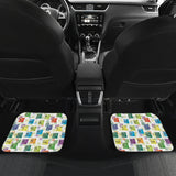 Chemistry Periodic Table Pattern Print Design 05 Front and Back Car Mats