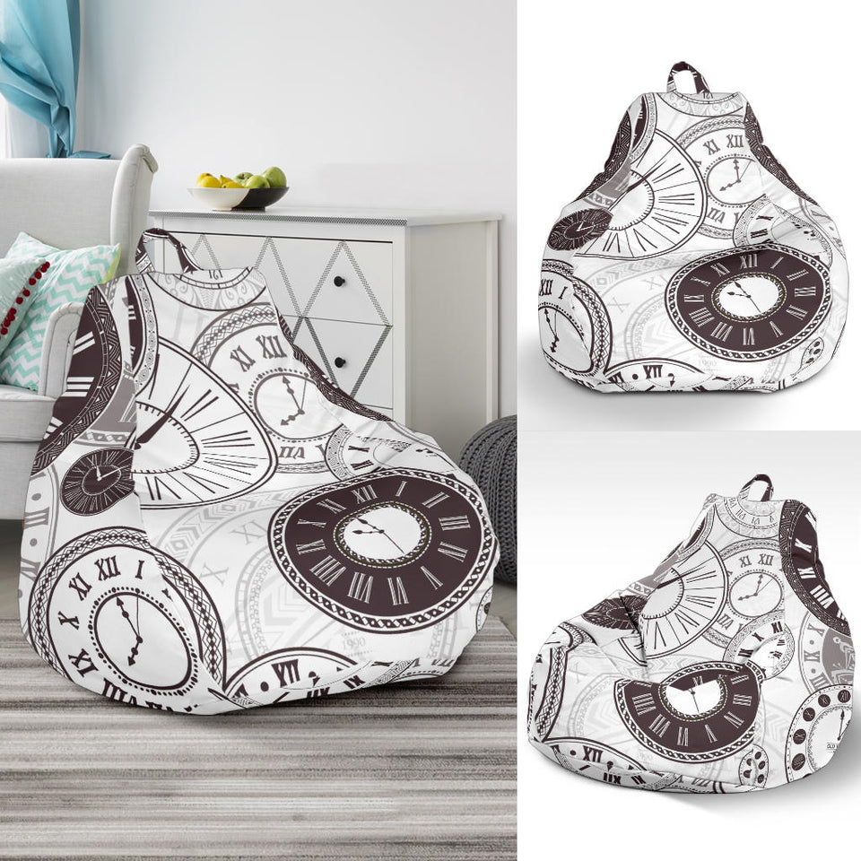 Classic Vintage Clock Pattern Bean Bag Cover