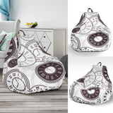 Classic Vintage Clock Pattern Bean Bag Cover