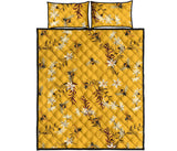 Bee flower pattern Quilt Bed Set