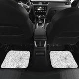 Spider Web Cobweb Pattern White Background Front And Back Car Mats