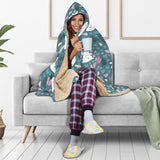 Cute Rabbit Pattern Hooded Blanket