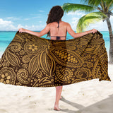 Cocoa Beans Tribal Polynesian Pattern Background Sarong