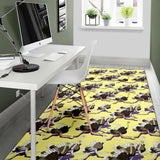 Ostrich Pattern Print Design 04 Area Rug
