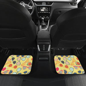 Sun Glasses Pattern Print Design 05 Front and Back Car Mats