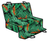 Heliconia Flower Palm Monstera Leaves Black Background Dog Car Seat Covers