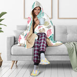 Colorful Shell Pattern Hooded Blanket