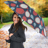 Dragon Fruits Dark Blue Background Umbrella