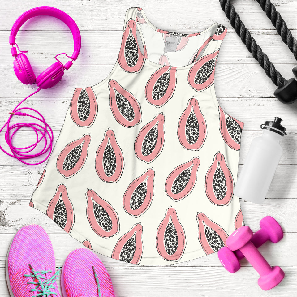 papaya pattern Women Racerback Tank Top