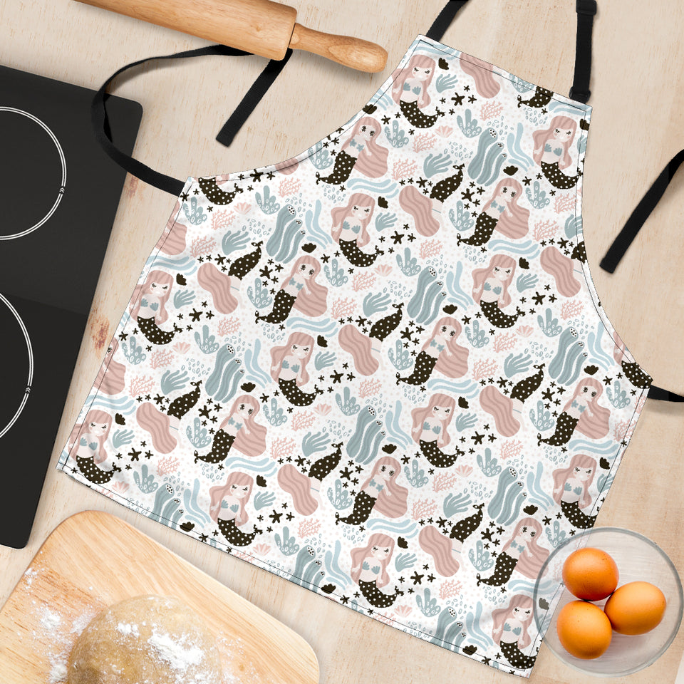 Cute Mermaid Pattern Adjustable Apron