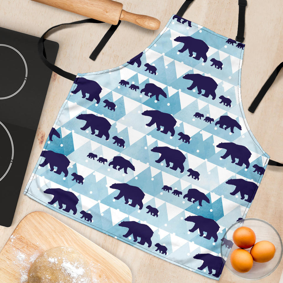 Polar Bear Winter Snow Pattern Adjustable Apron
