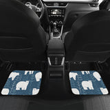 Polar Bear Mother Her Child Pattern Front And Back Car Mats