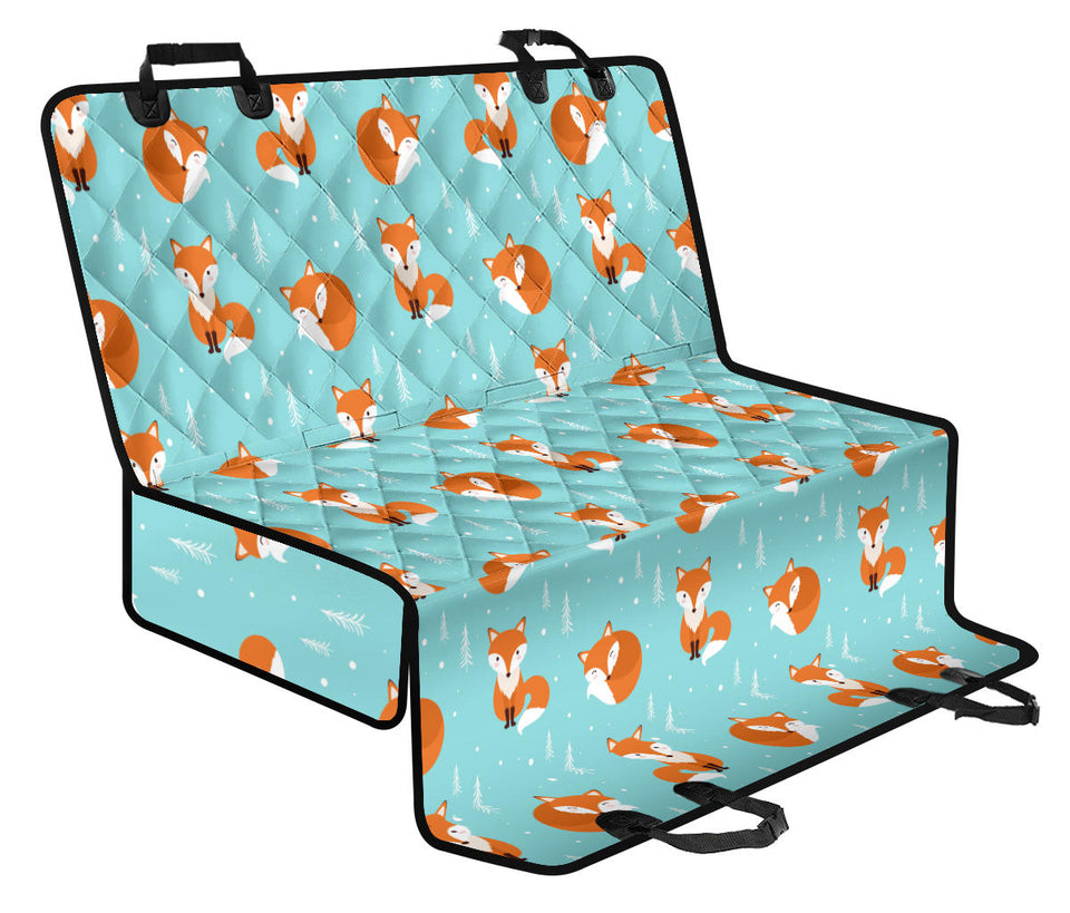 Fox Pattern Blue B Ackground Dog Car Seat Covers