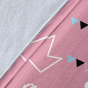 Llama Alpaca Pink Background Premium Blanket