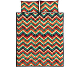 zigzag  chevron colorful pattern Quilt Bed Set