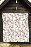 Bull Terrier Pattern Print Design 04 Premium Quilt