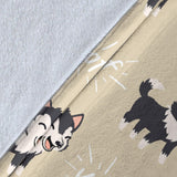 Cute Siberian Husky Premium Blanket